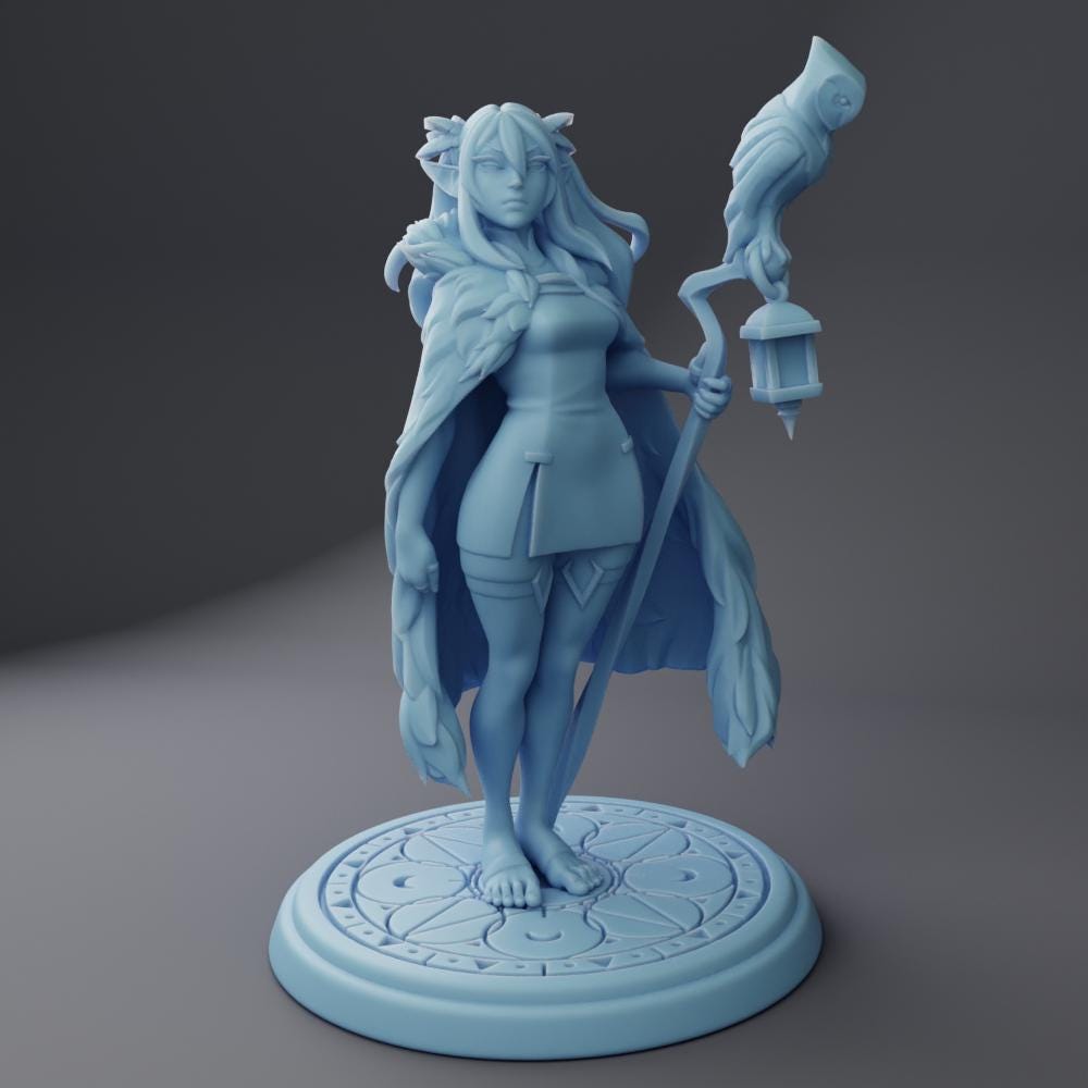 Yaen the Elven Sorceress | Female Mage | Spellcaster | Druid | Medium | Twin Goddess Miniatures | Dungeons and Dragons | TTRPG