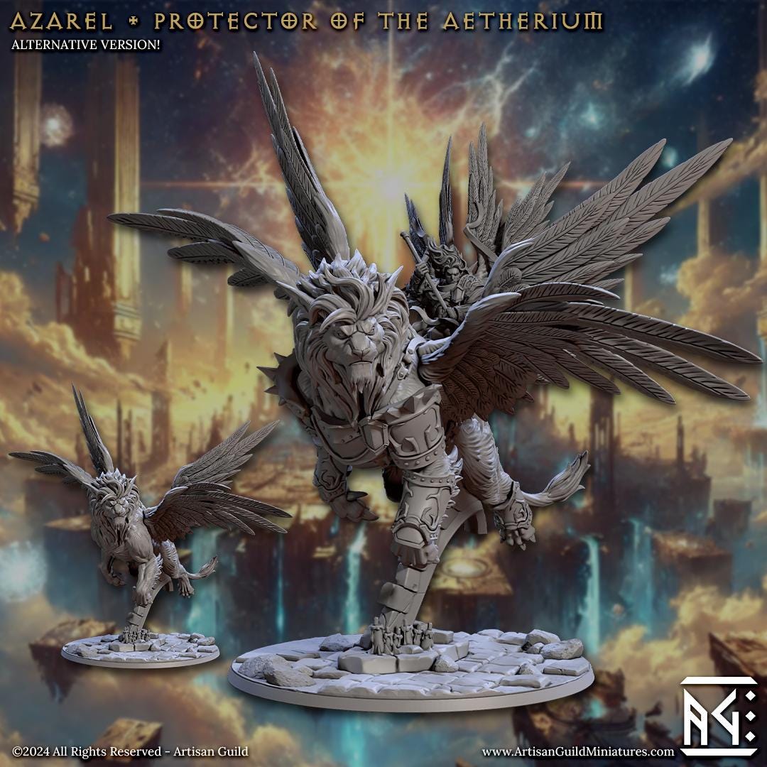 Azrael | Protector of the Aetherium | 2 Variations | Huge | | 32mm | Artisan Guild | Malakim Vindicators