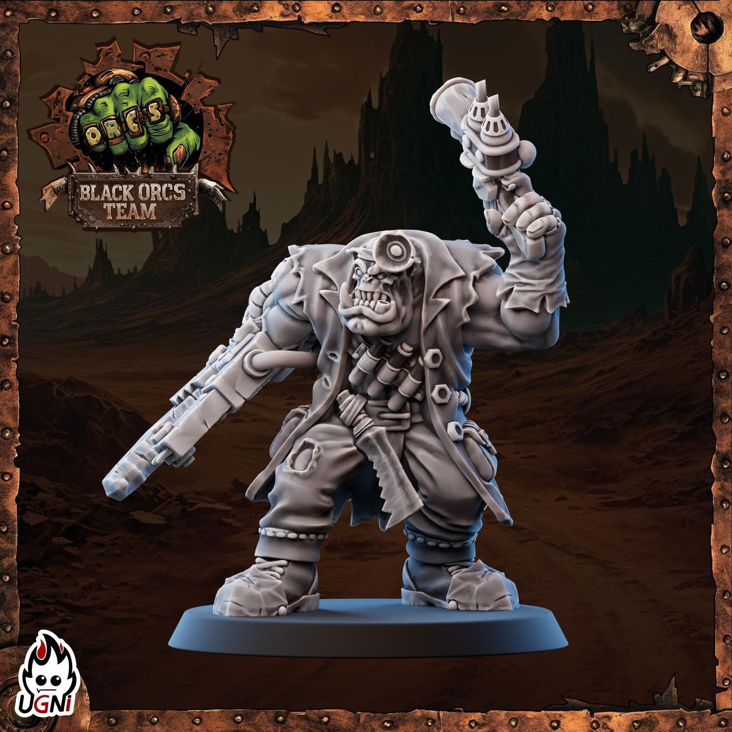 Orc Apothecary | Mad Max Team | Fantasy Football | Ugni Miniatures | TTRPG | Dungeons and Dragons