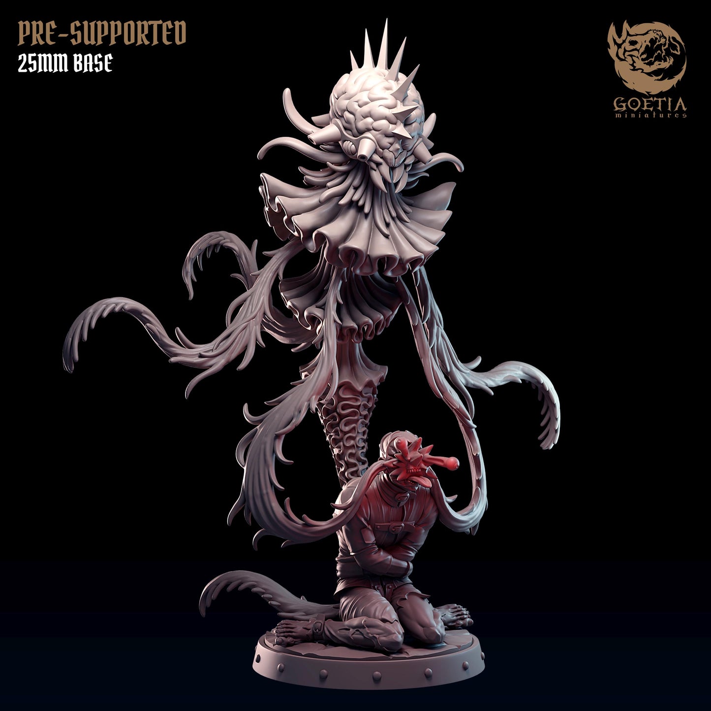Neurotransmitter | 25mm Base | Illithid | Mindflayer | Goetia Miniatures | Madhouse | Dungeons and Dragons | 8k Quality 3D Printed Miniature