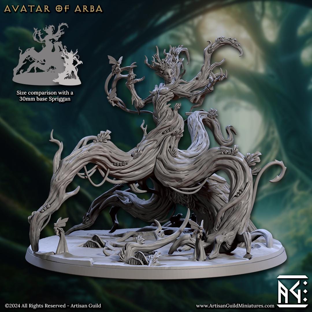 Avatar of Arba | Queen Ent | 100mm Base | 32mm | Artisan Guild | Spriggan Barkwraiths