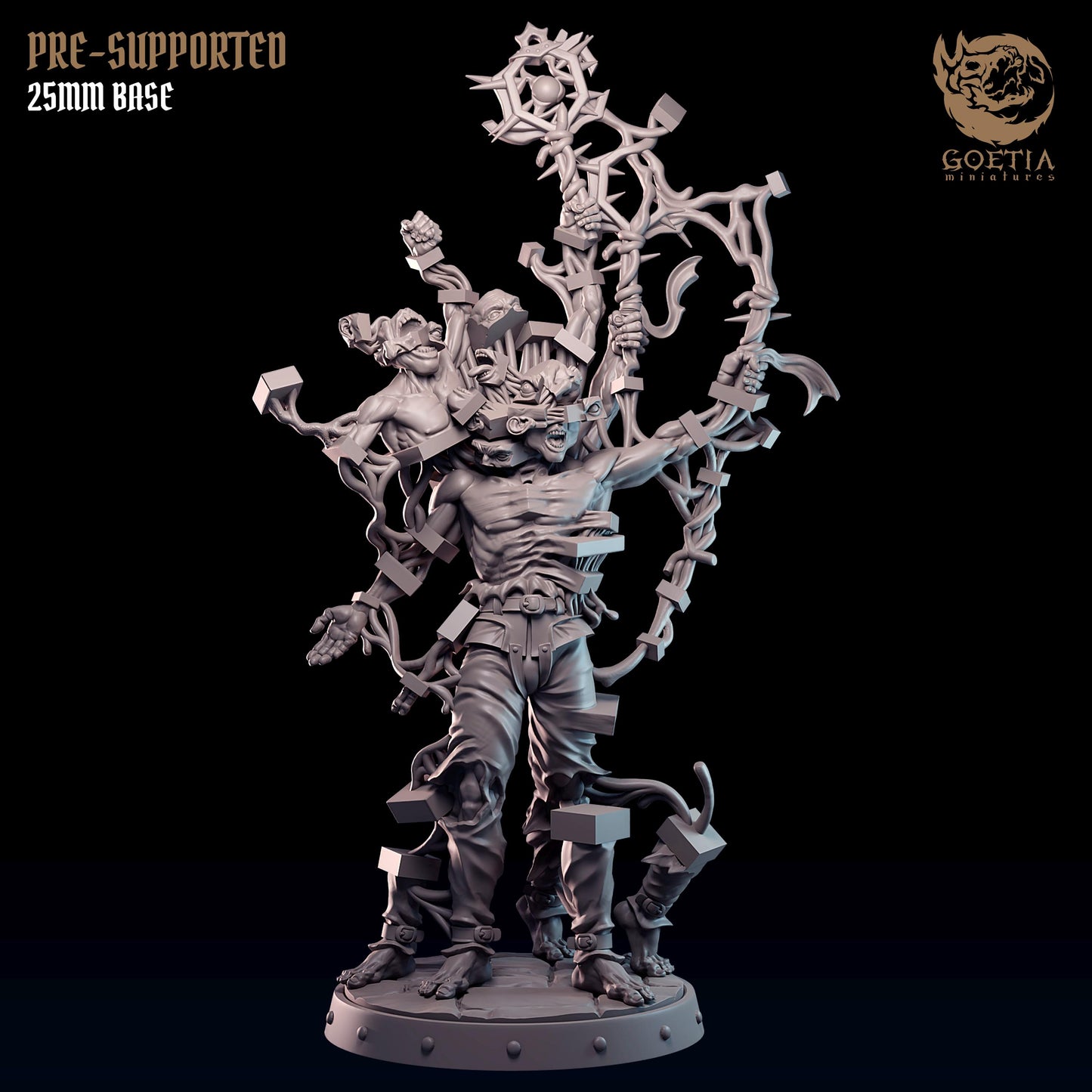Voice of Madness | 25mm Base | Prophet | Goetia Miniatures | Madhouse | Dungeons and Dragons | 8k Quality 3D Printed Miniature