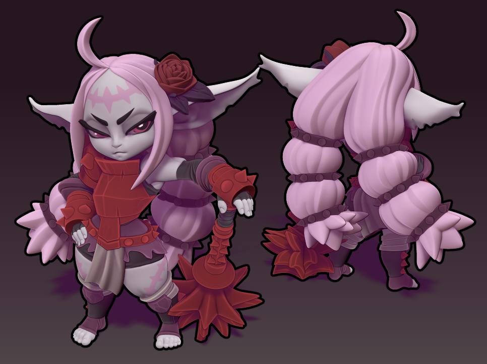 Thistle | Goblin Fighter | Medium | Female Goblin | Paladin | Knight | Warrior | Twin Goddess Miniatures | Dungeons and Dragons | TTRPG