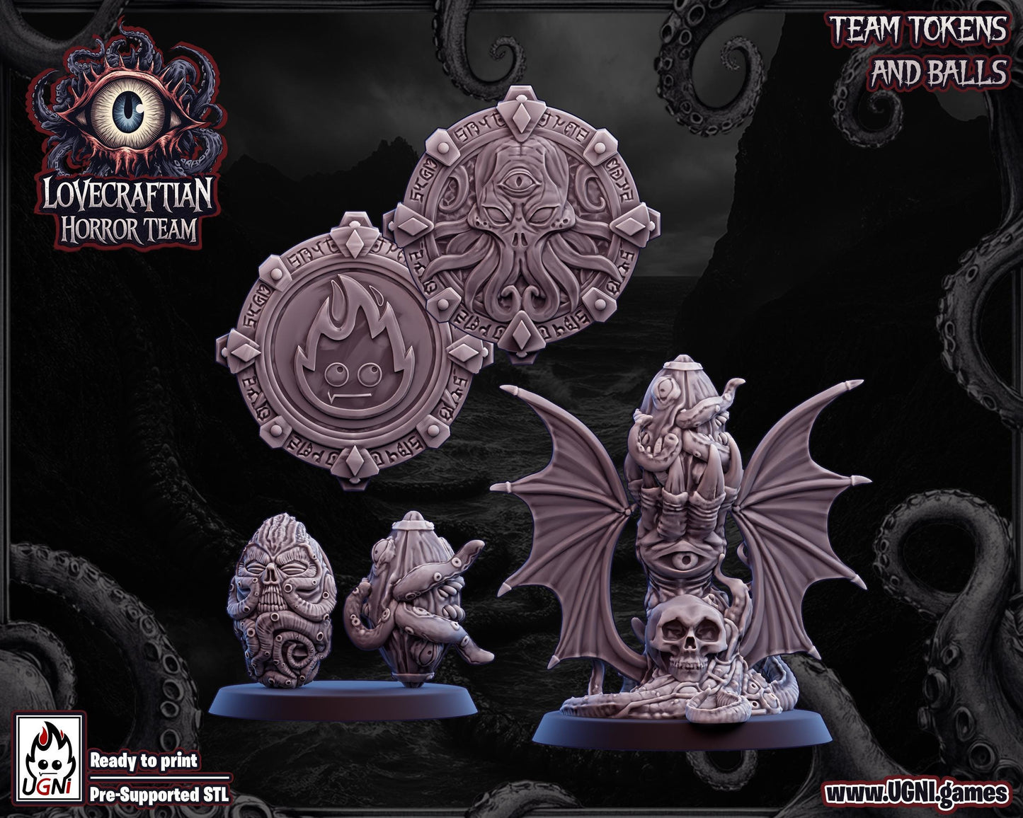 Lovecraftian Horror Team | Undead Team | 16 Models | Fantasy Football | Ugni Miniatures