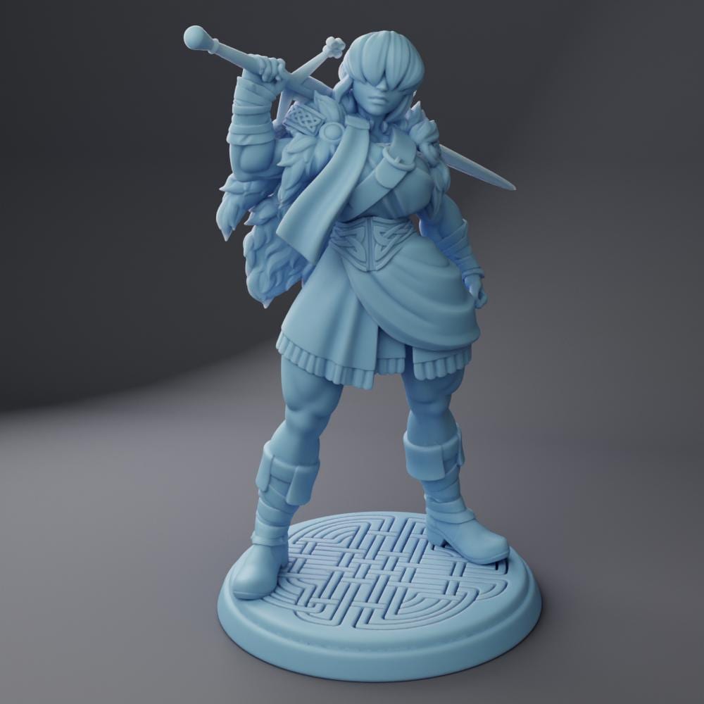 Maisie | Minotaur Warrior | 32mm and 75mm | Medium | Dungeons and Dragons | TTRPG | Twin Goddess Miniatures | 3D Printed | 8K Quality