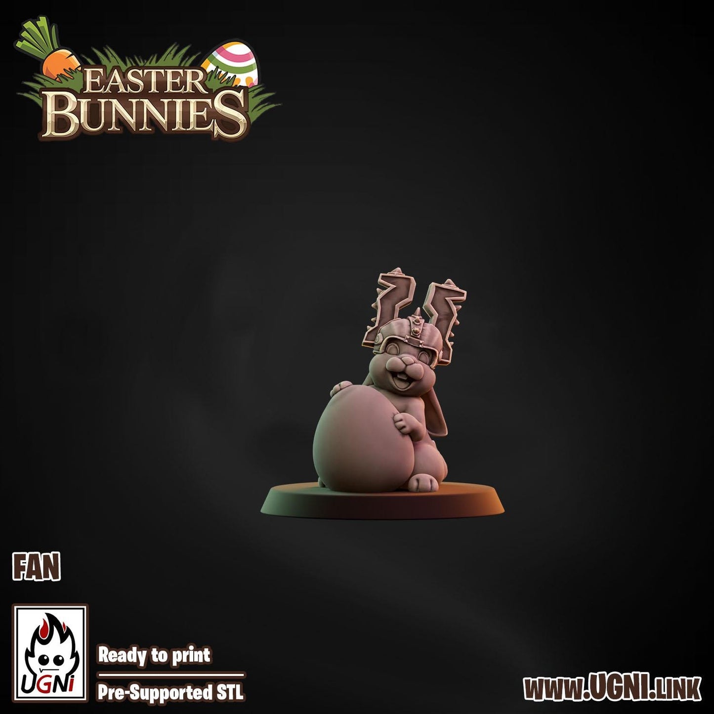 Easter Bunnies | Support Staff | Cheerleaders | Fan | Fantasy Football | Ugni | Dungeons and Dragons | TTRPG | 8K Resin 3D Printed