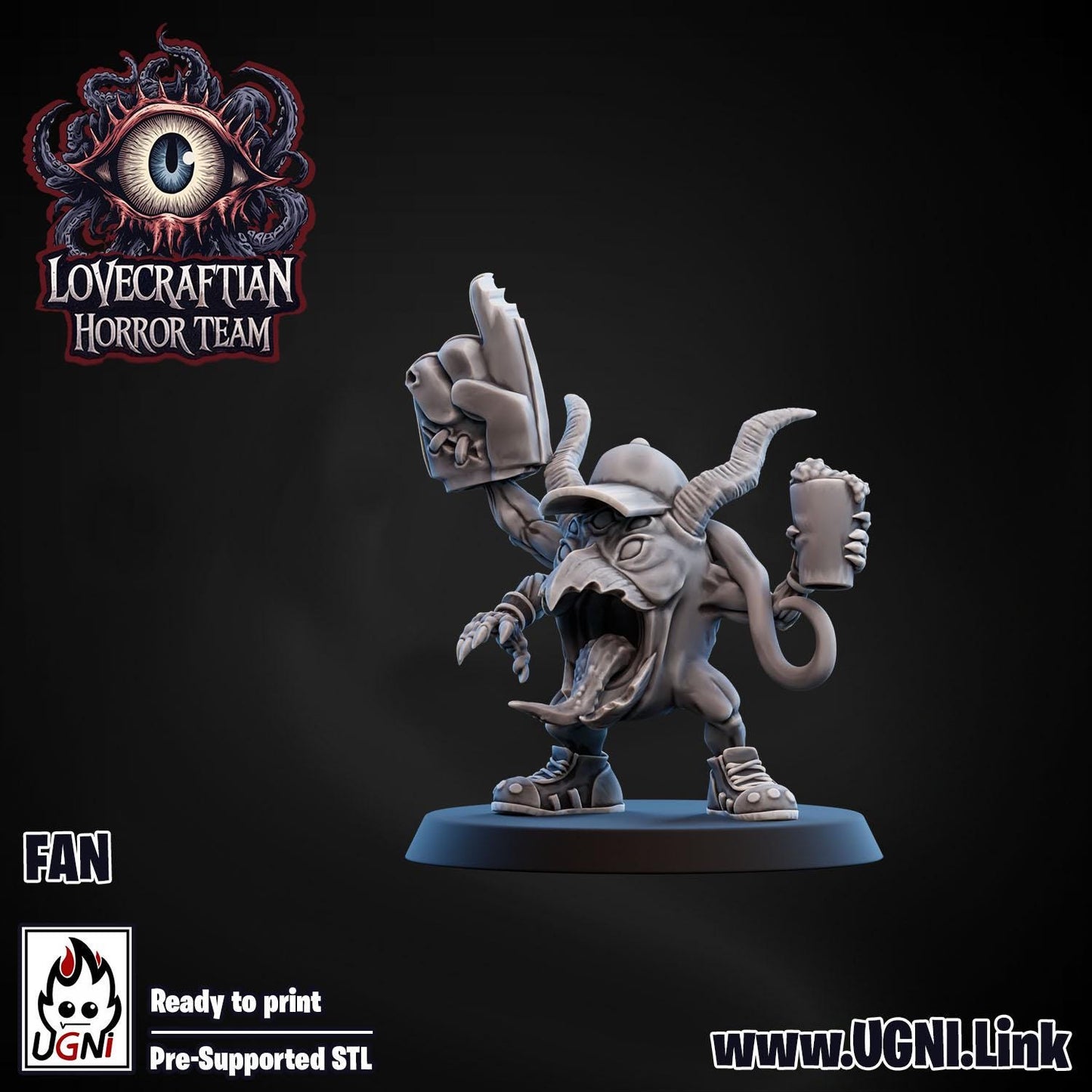 Undead Team Fans x3 | Cheerleaders | Support Staff | Coach Undead Team | Fantasy Football | Ugni Miniatures