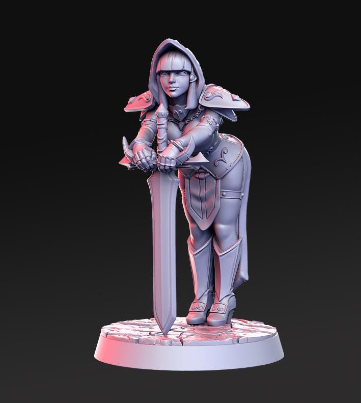 Silencia | Female Paladin | Medium | Dungeons and Dragons | TTRPG | RNE Studio | Welcome to the Abyss
