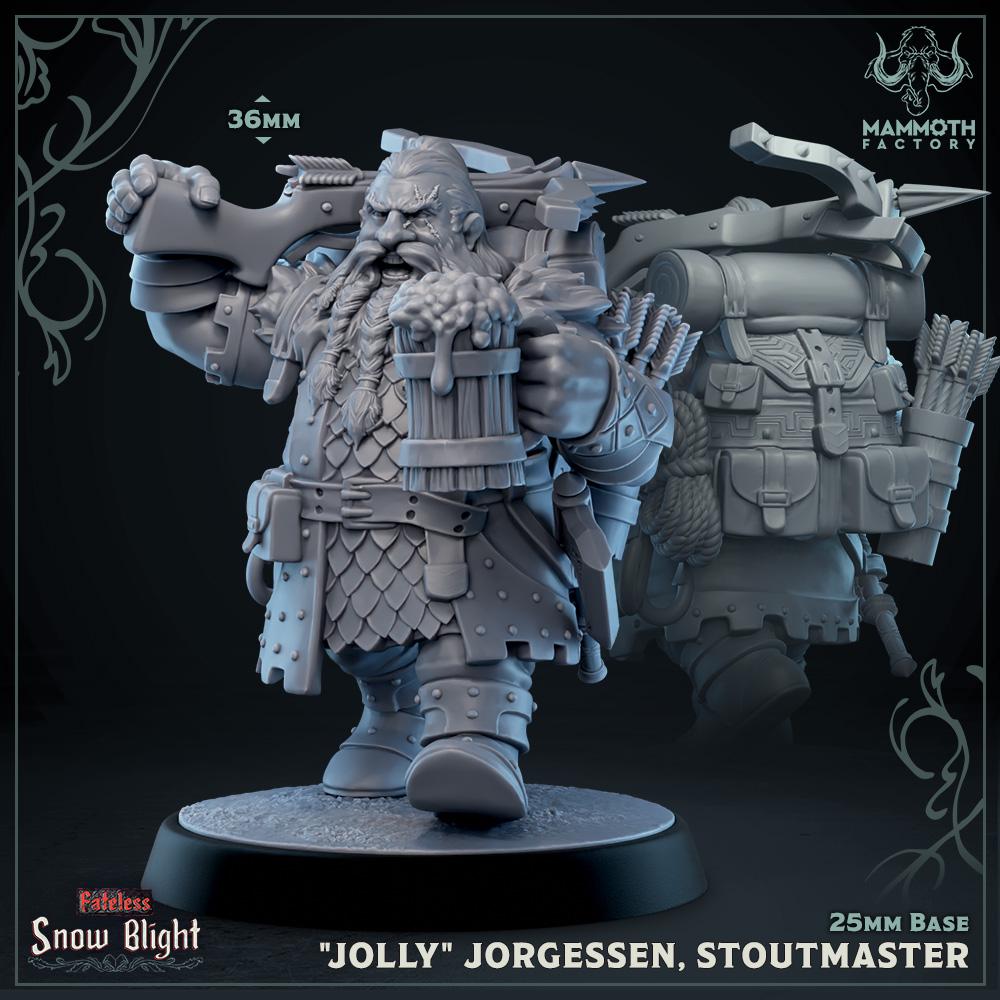 Seven Stoutmasters | 7 Options | Medium | 25mm Base | Dungeons and Dragons | 8k Resin Quality | Fateless | Snow Blight | Mammoth Factory