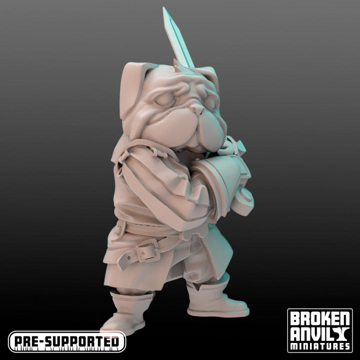 a statue of a man holding a sword