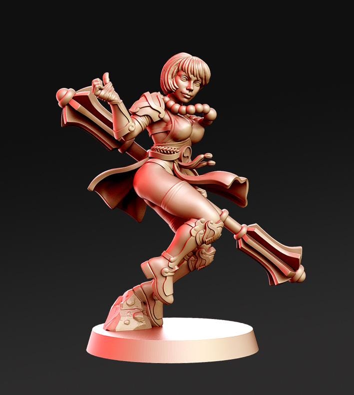 Jina | Female Gladiator | Berserker | Medium | Dungeons and Dragons | TTRPG | RNE Studio | Inside the Magic Forest