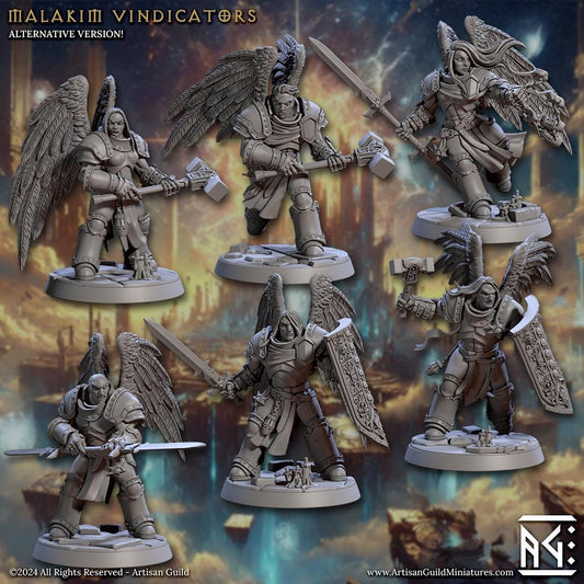 Malakim Vindicators | Paladin Warriors | 3 Variations | Medium | 32mm | Artisan Guild | Malakim Vindicators