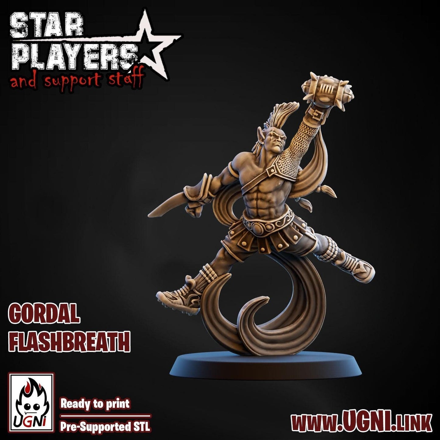 Gordal Flashbreath | Elven Star Player | Fantasy Football | Ugni Miniatures
