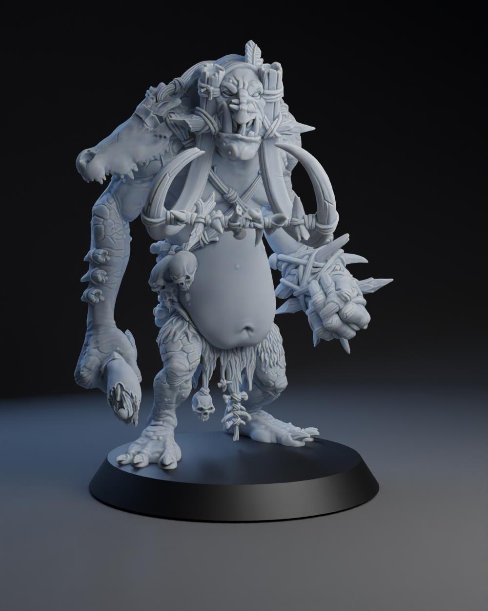 Kretacious Krumpaz | Wild Orc Team | Fantasy Football | Brutefun Miniatures | 3D Printed Resin Miniature | 8K Quality