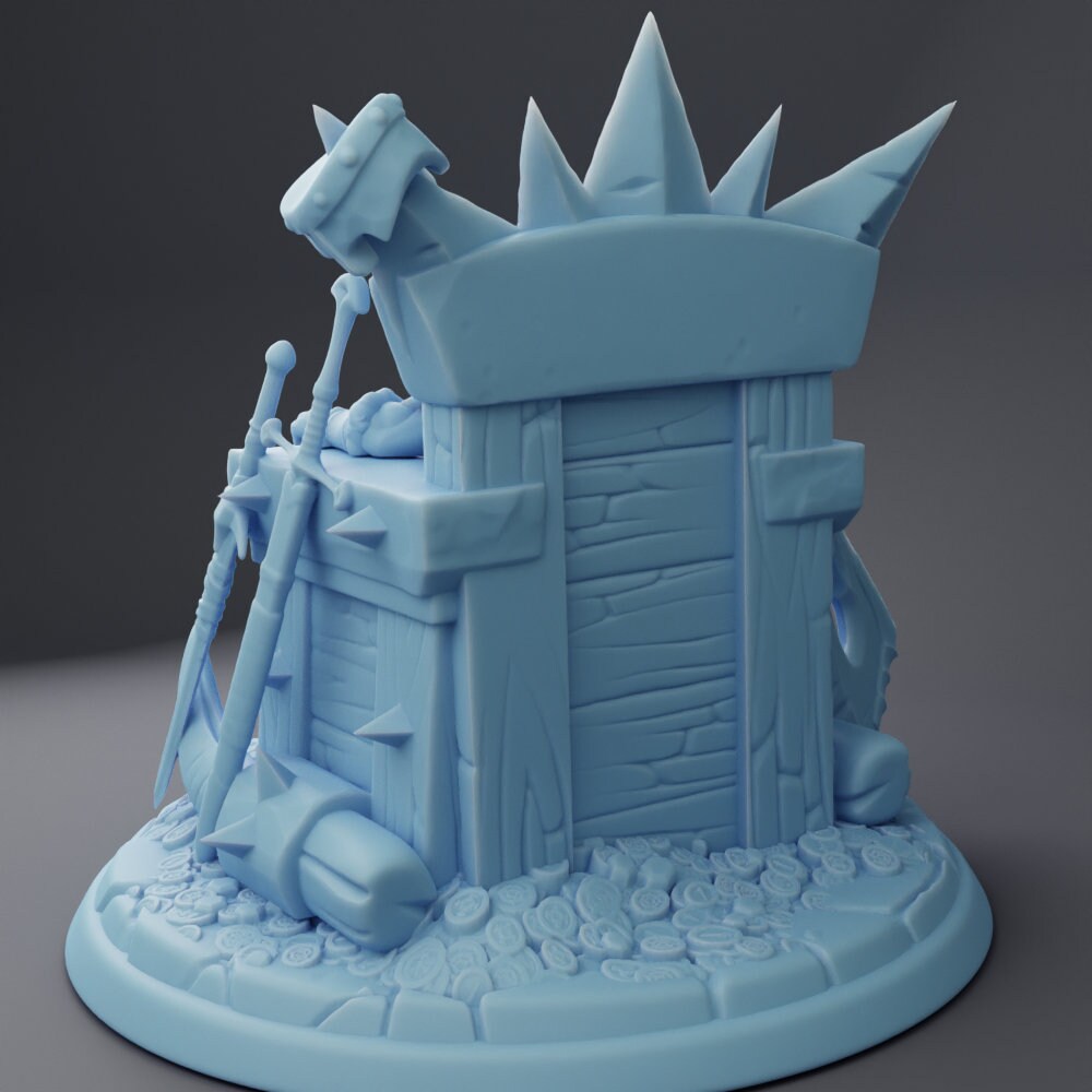 Orc Queen Throne | Medium | 32mm | Queens | Twin Goddess Miniatures