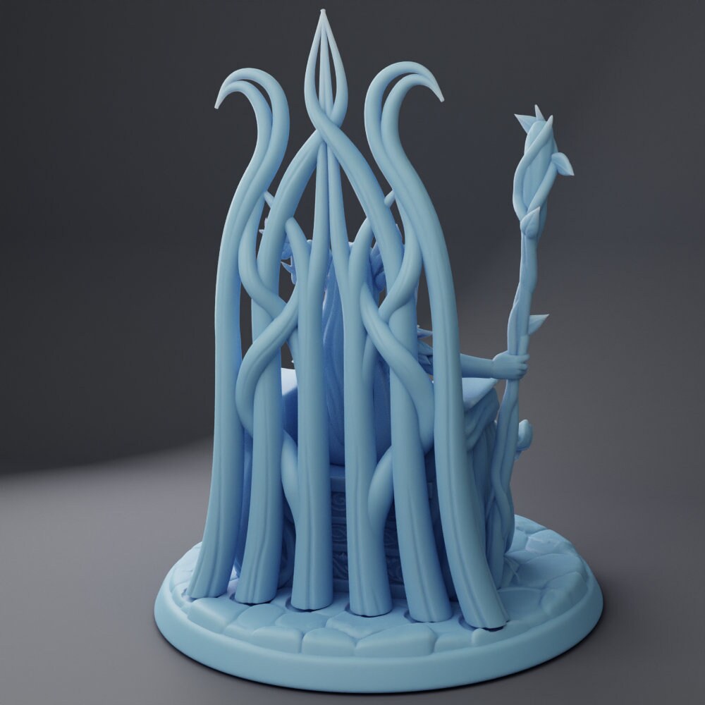 Elf Queen Throne | Medium | 32mm | Queens | Twin Goddess Miniatures