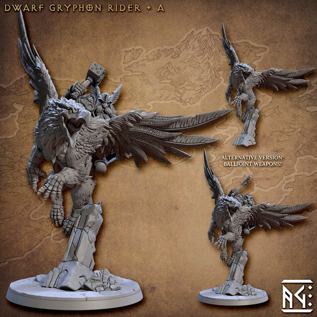 Gryphon Riders | Large | 32mm | Defenders of Lok-Badar | AG