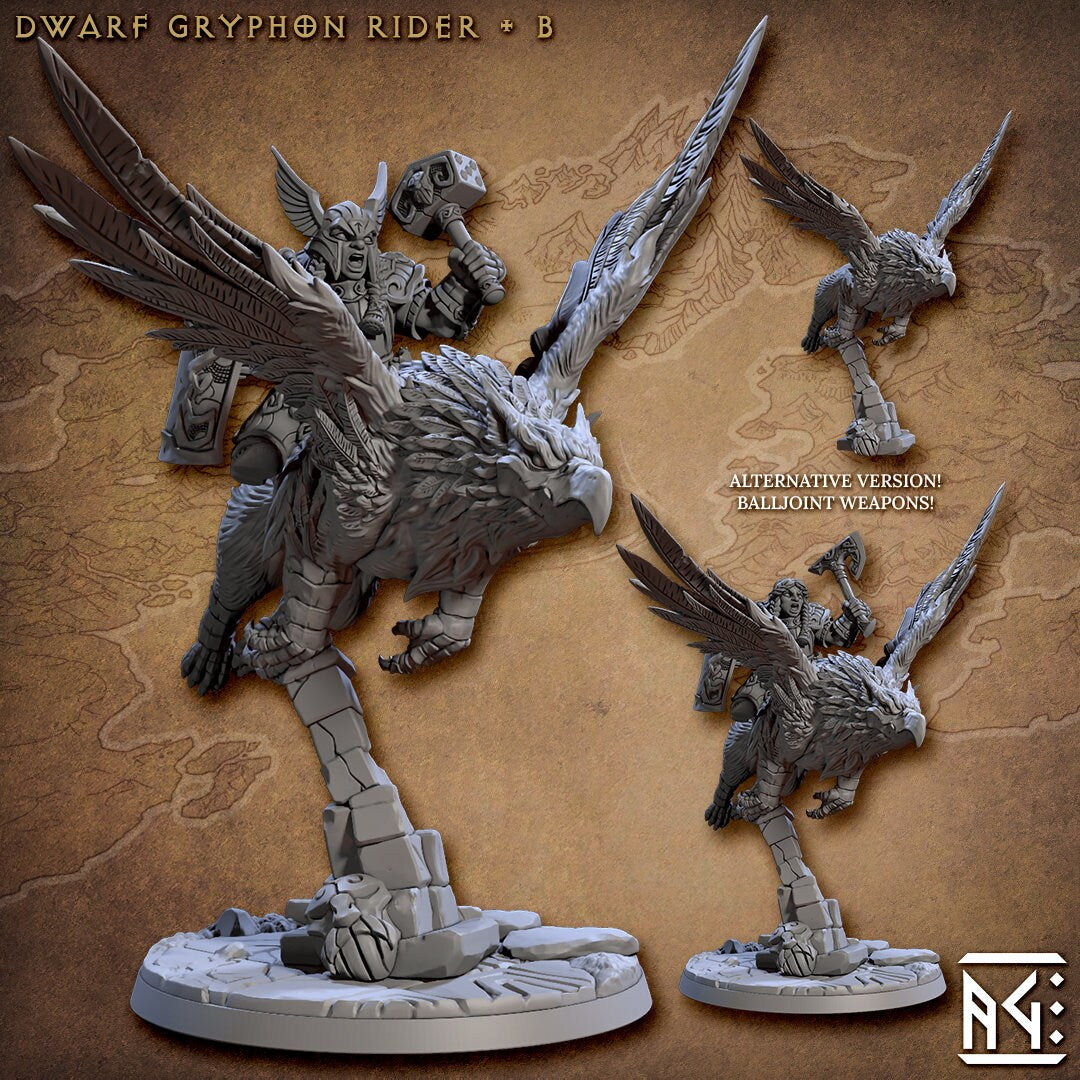 Gryphon Riders | Large | 32mm | Defenders of Lok-Badar | AG