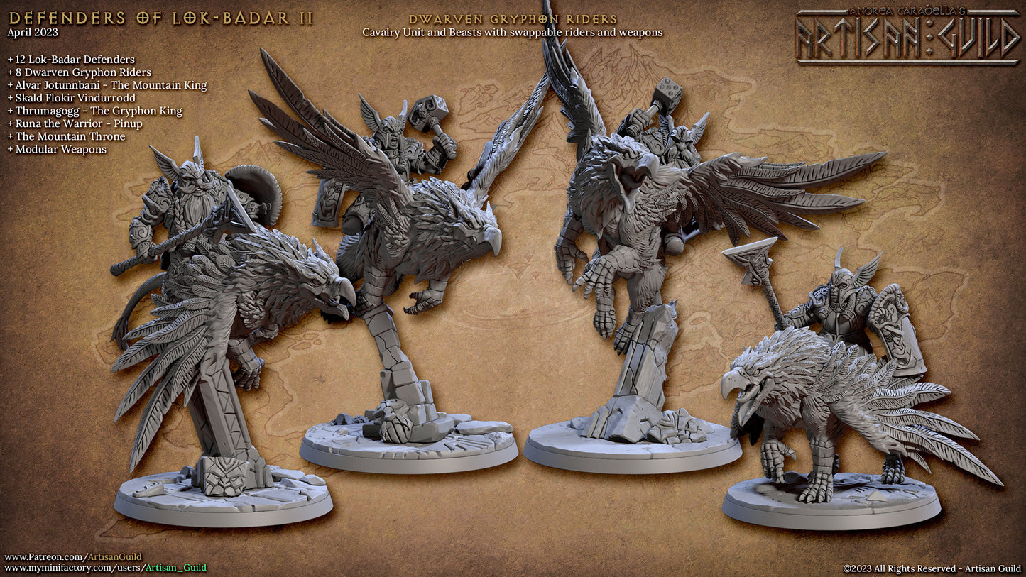 Gryphon Riders | Large | 32mm | Defenders of Lok-Badar | AG