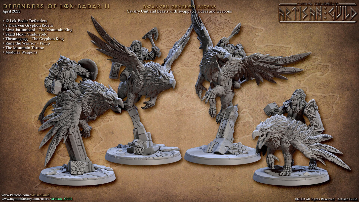 Gryphon Riders | Large | 32mm | Defenders of Lok-Badar | AG