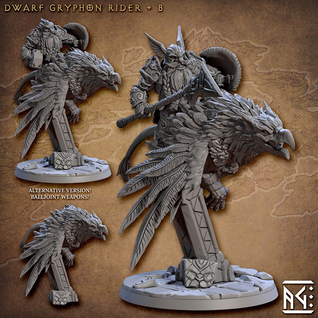 Gryphon Riders | Large | 32mm | Defenders of Lok-Badar | AG