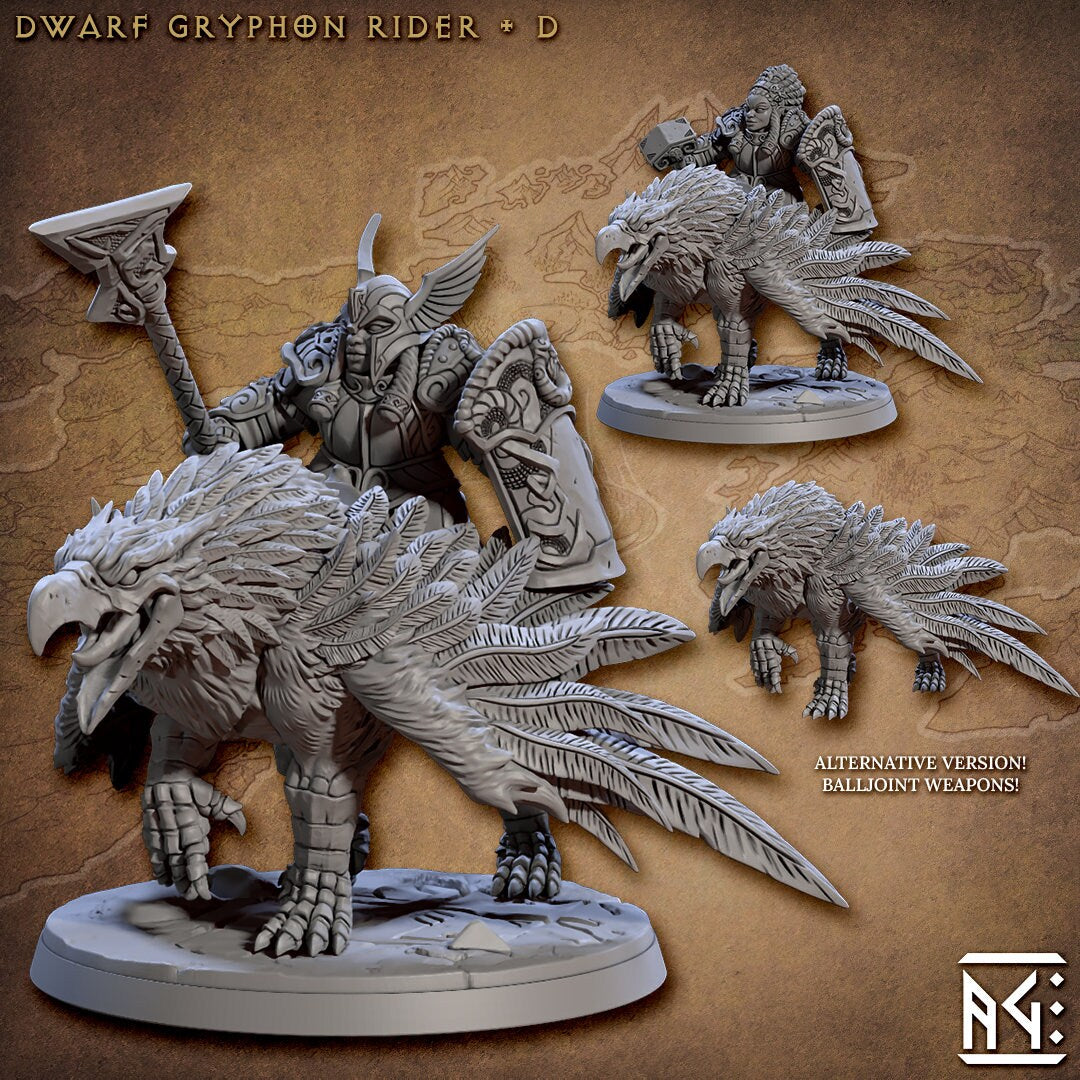 Gryphon Riders | Large | 32mm | Defenders of Lok-Badar | AG
