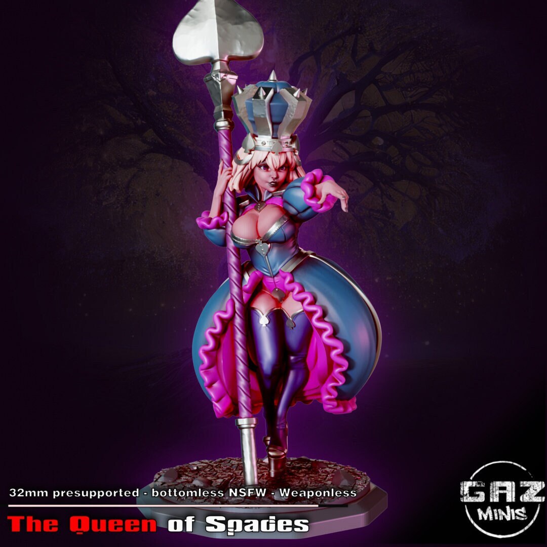 Queen of Spades | NSFW Options | Medium | 32mm | Gaz Minis
