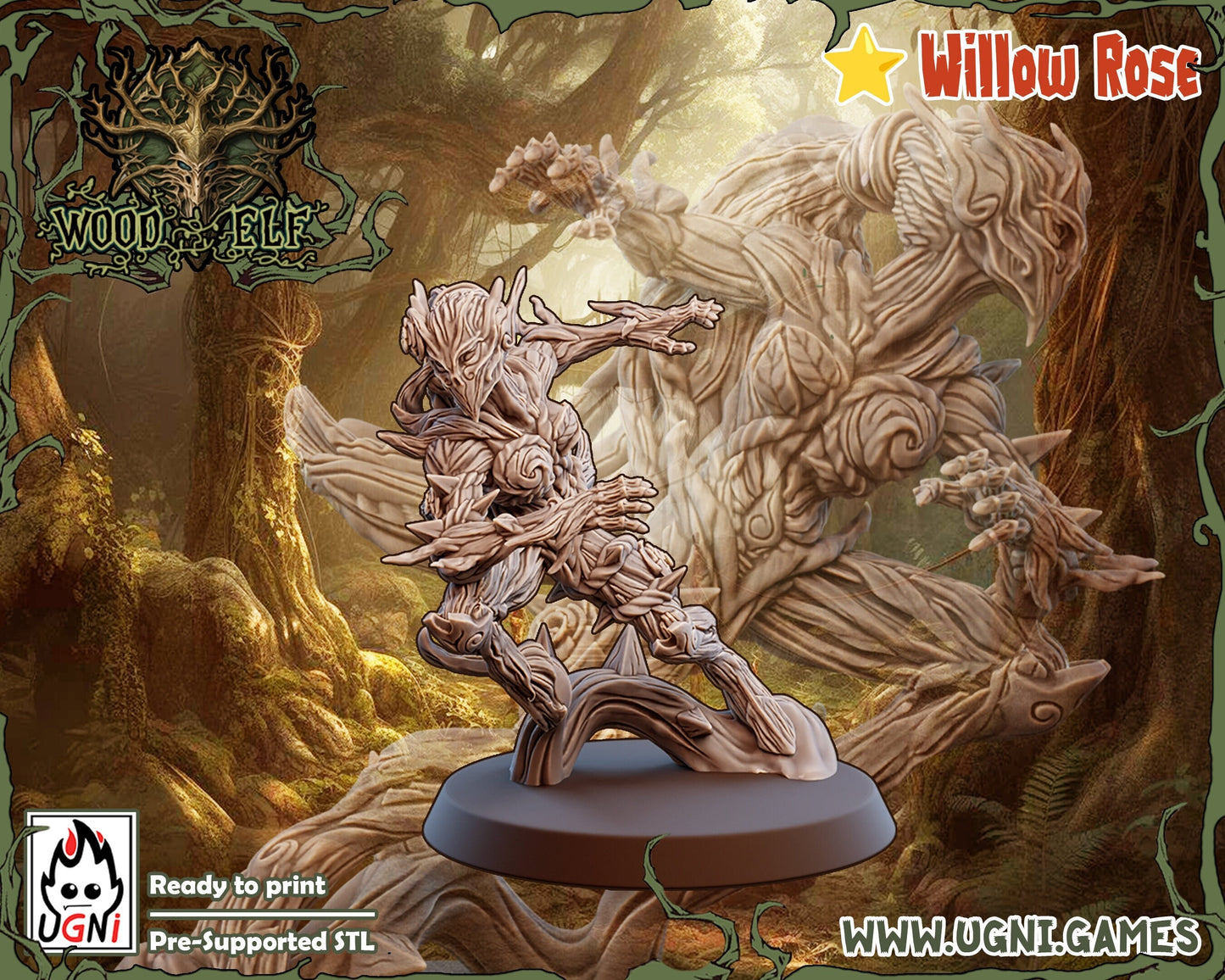 Willow Rose | Dryad Star Player | Fantasy Football | Ugni Miniatures