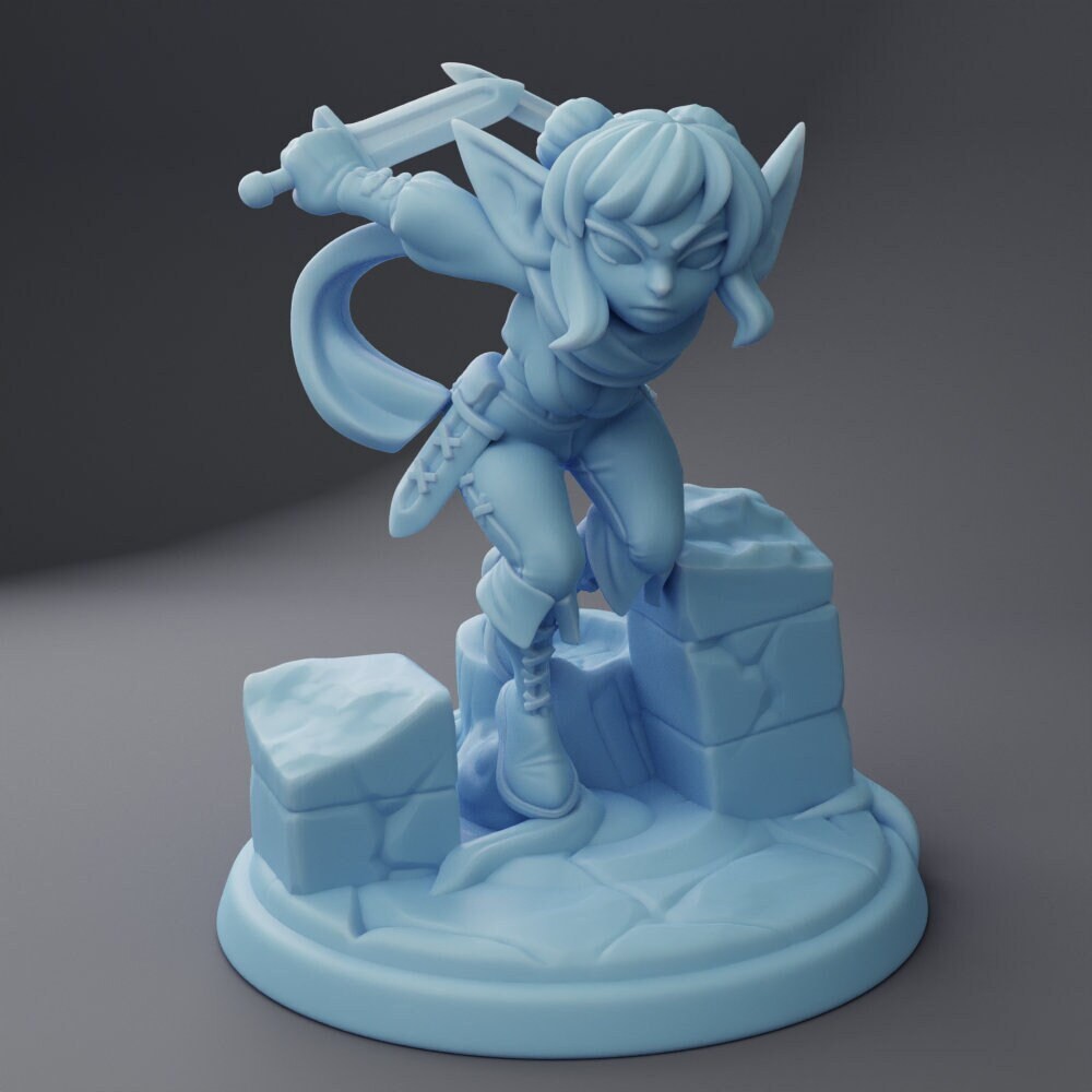 Amanita | Goblin Rogue | Medium | Goblin Month | Twin Goddess Miniatures | Dungeons and Dragons | TTRPG | Pathfinder | Greenskin