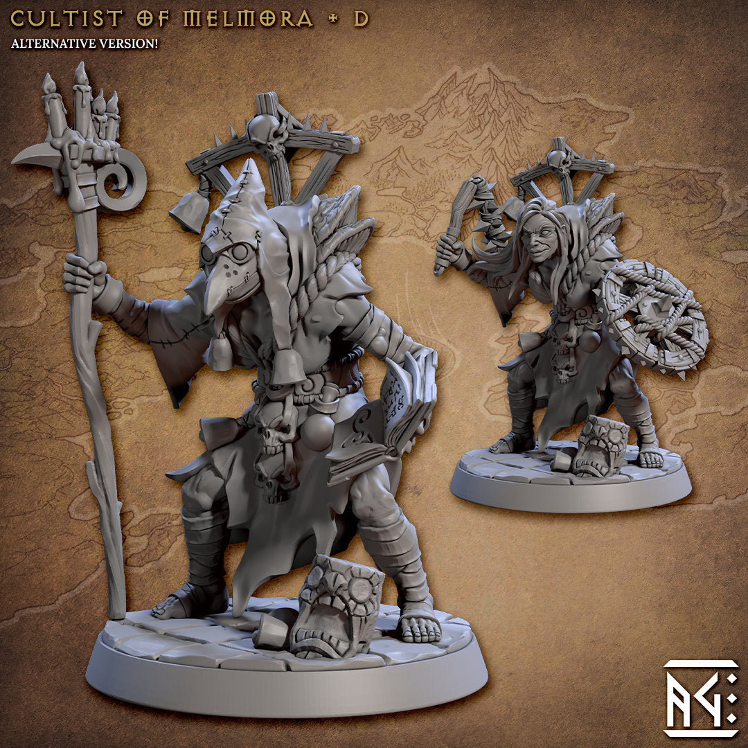 Cultist of Melmora | Medium | 32mm | Cultists of Melmora } Artisan Guild | TTRPG | Plague Soldiers | Chaos Knights