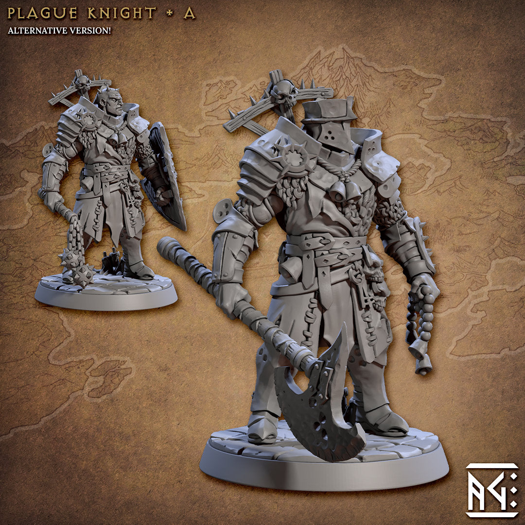 Plague Knights | Medium | 32mm | Cultists of Melmora } Artisan Guild | TTRPG | Plague Soldiers | Chaos Knights
