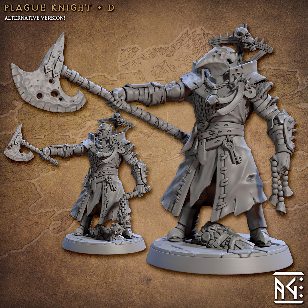 Plague Knights | Medium | 32mm | Cultists of Melmora } Artisan Guild | TTRPG | Plague Soldiers | Chaos Knights