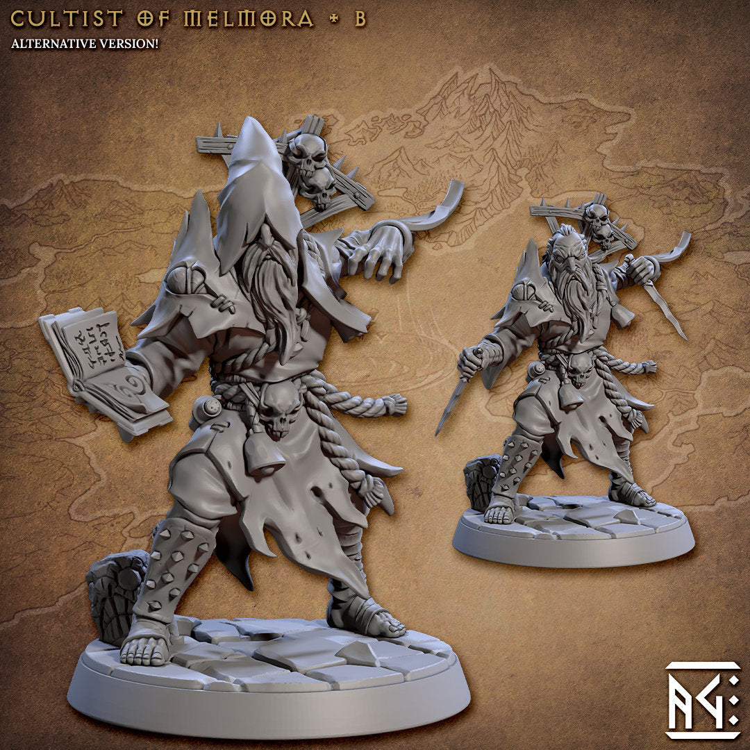 Cultist of Melmora | Medium | 32mm | Cultists of Melmora } Artisan Guild | TTRPG | Plague Soldiers | Chaos Knights