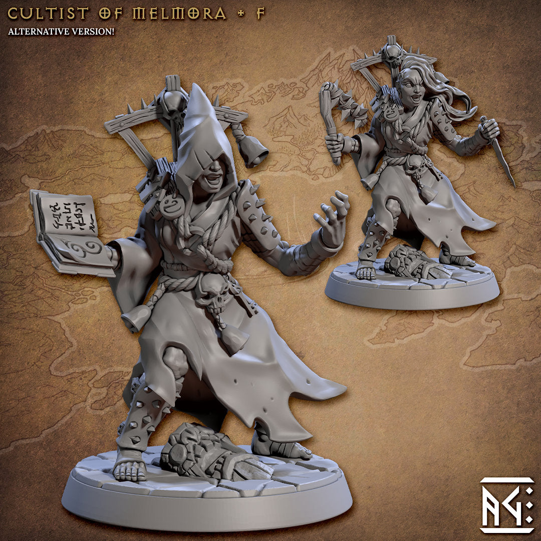 Cultist of Melmora | Medium | 32mm | Cultists of Melmora } Artisan Guild | TTRPG | Plague Soldiers | Chaos Knights