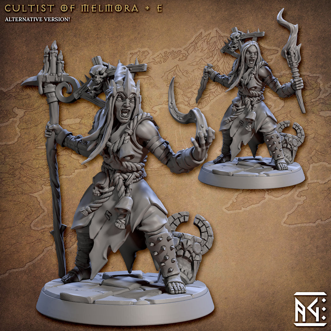 Cultist of Melmora | Medium | 32mm | Cultists of Melmora } Artisan Guild | TTRPG | Plague Soldiers | Chaos Knights