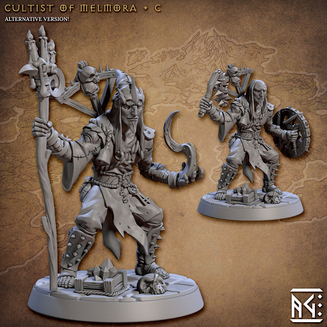 Cultist of Melmora | Medium | 32mm | Cultists of Melmora } Artisan Guild | TTRPG | Plague Soldiers | Chaos Knights