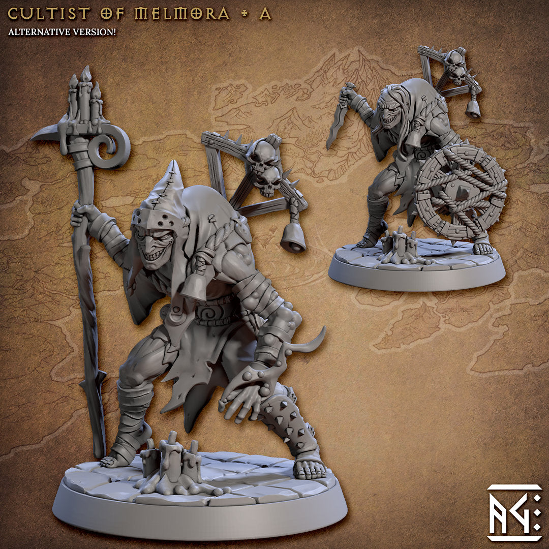 Cultist of Melmora | Medium | 32mm | Cultists of Melmora } Artisan Guild | TTRPG | Plague Soldiers | Chaos Knights