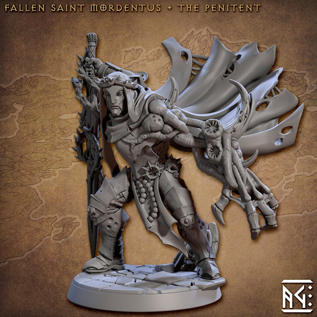 Fallen Saint Mordentus | The Penitent | Medium | 32mm | Cultists of Melmora } Artisan Guild | TTRPG | Plague Soldiers | Chaos Knights