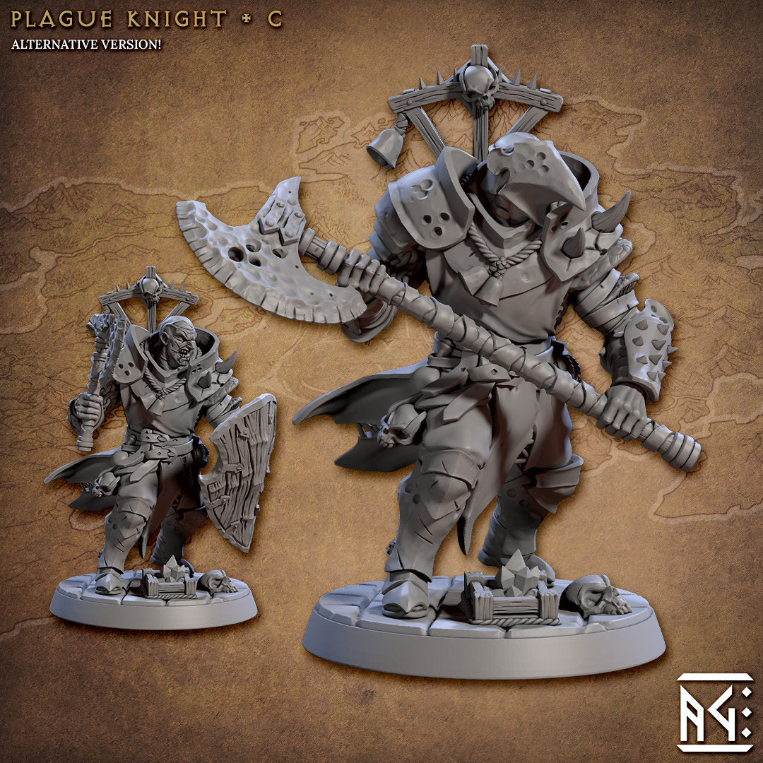 Plague Knights | Medium | 32mm | Cultists of Melmora } Artisan Guild | TTRPG | Plague Soldiers | Chaos Knights