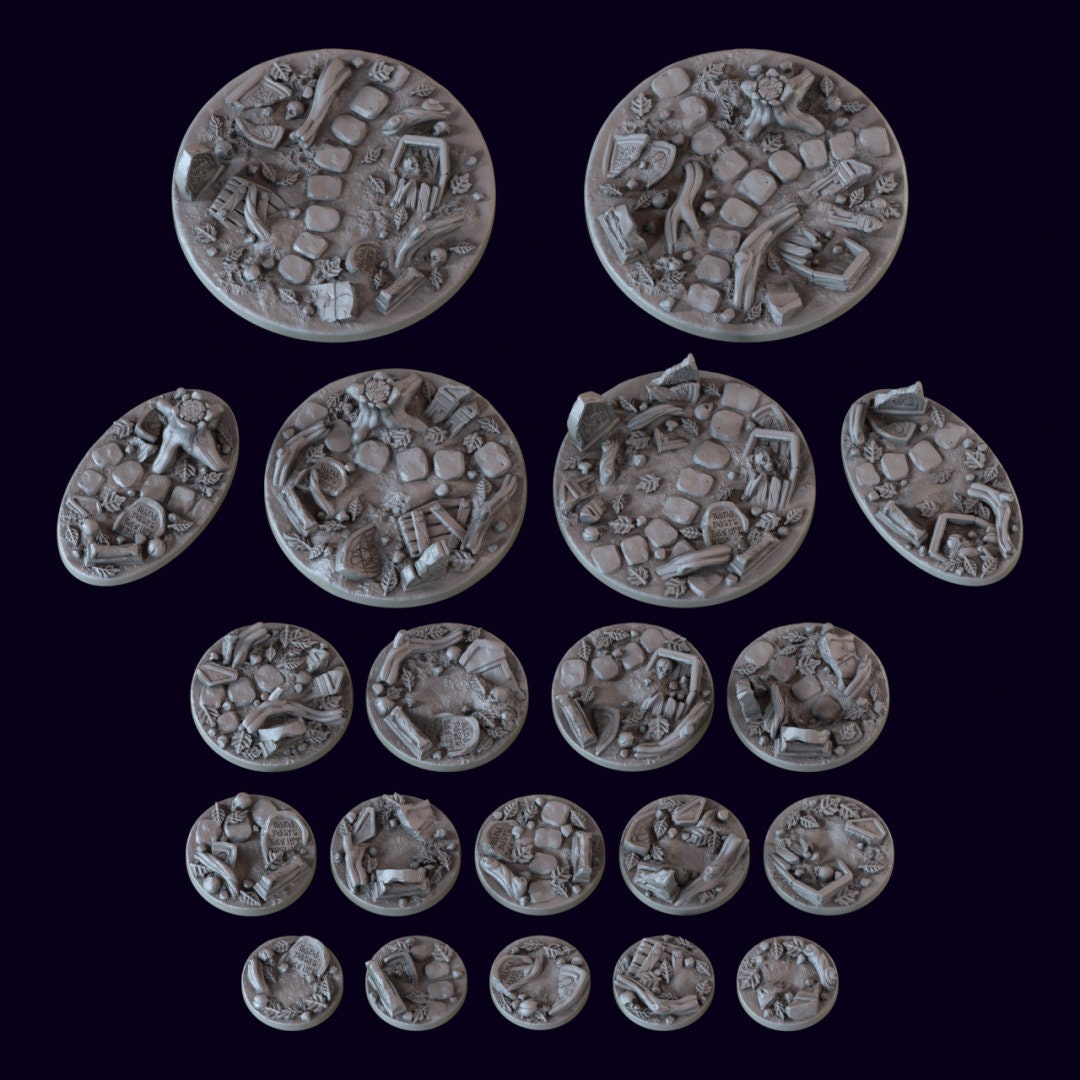 Cemetery | Graveyard | Resin Bases | Unchained Games | TTRPG | Wargaming