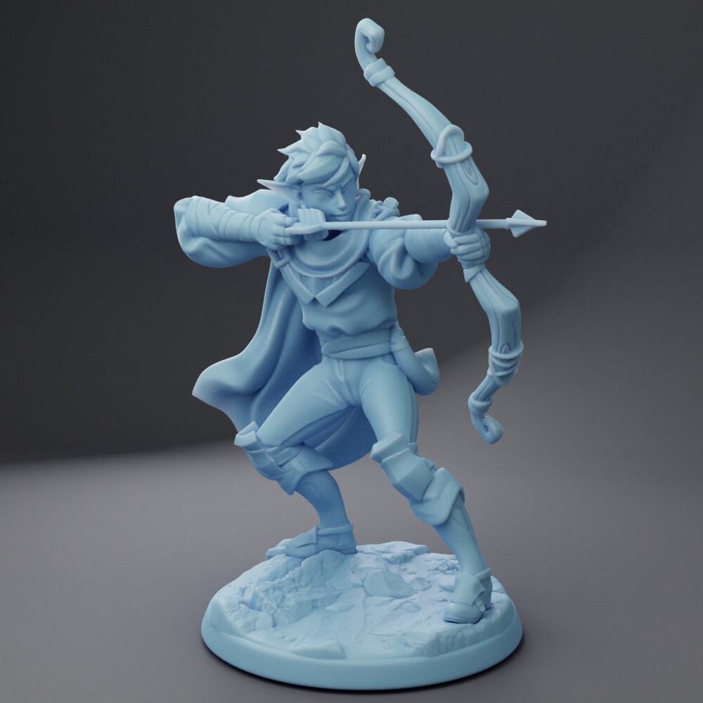 Velwyn the Elven Ranger | 32mm | Medium | Dungeons and Dragons | TTRPG | Twin Goddess Miniatures