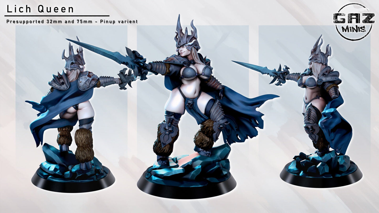 Lich Queen | NSFW Option | Medium | 32mm or 75mm Scale | Gaz Minis | Dungeons and Dragons | TTRPG | Miniature