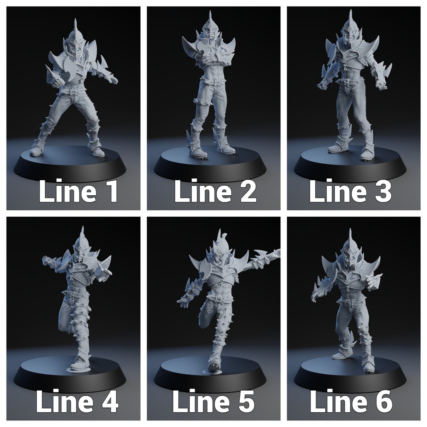 Nightshade Strikers | Dark Elf Team | Fantasy Football | Brutefun Miniatures
