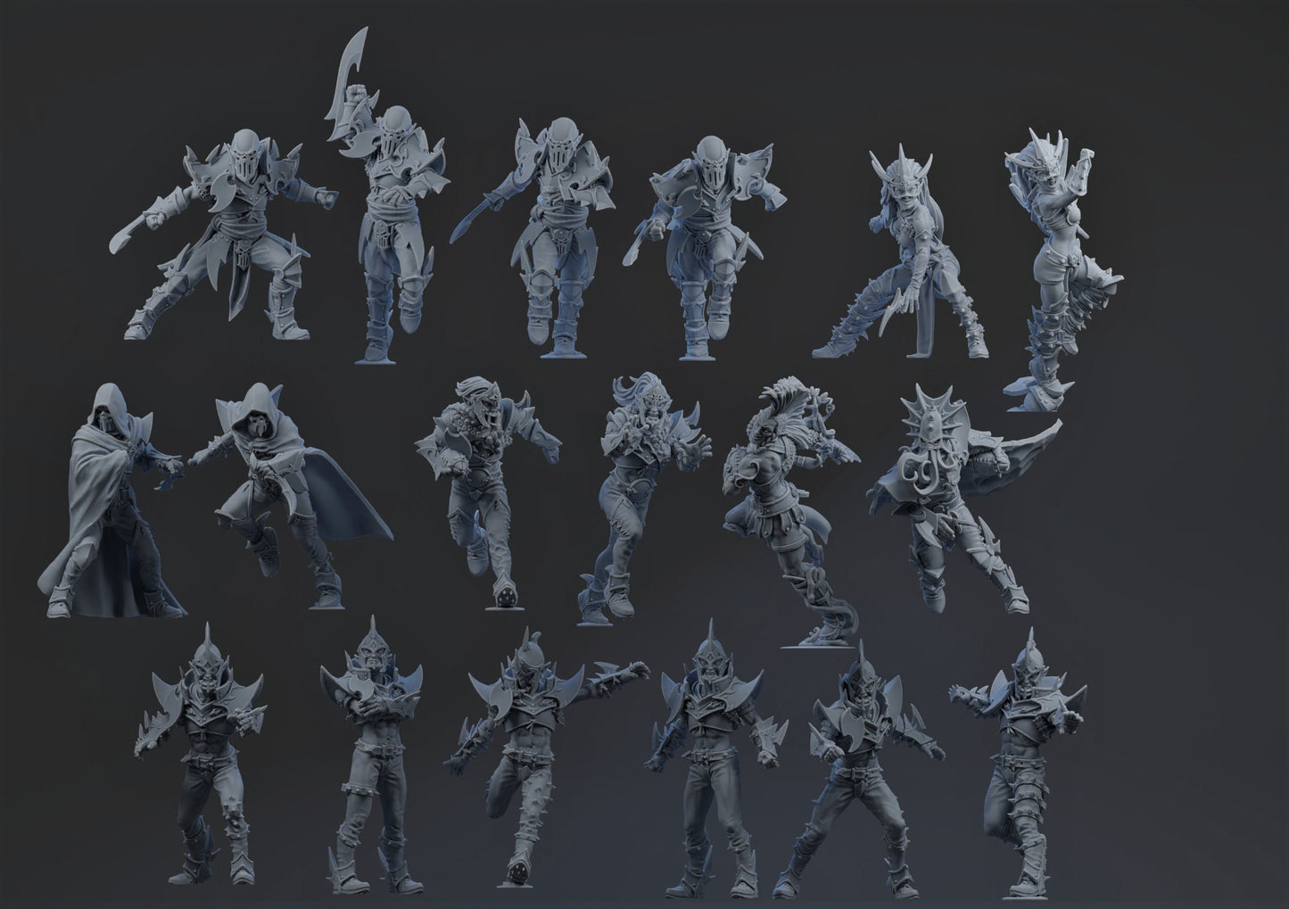 Nightshade Strikers | Dark Elf Team | Fantasy Football | Brutefun Miniatures
