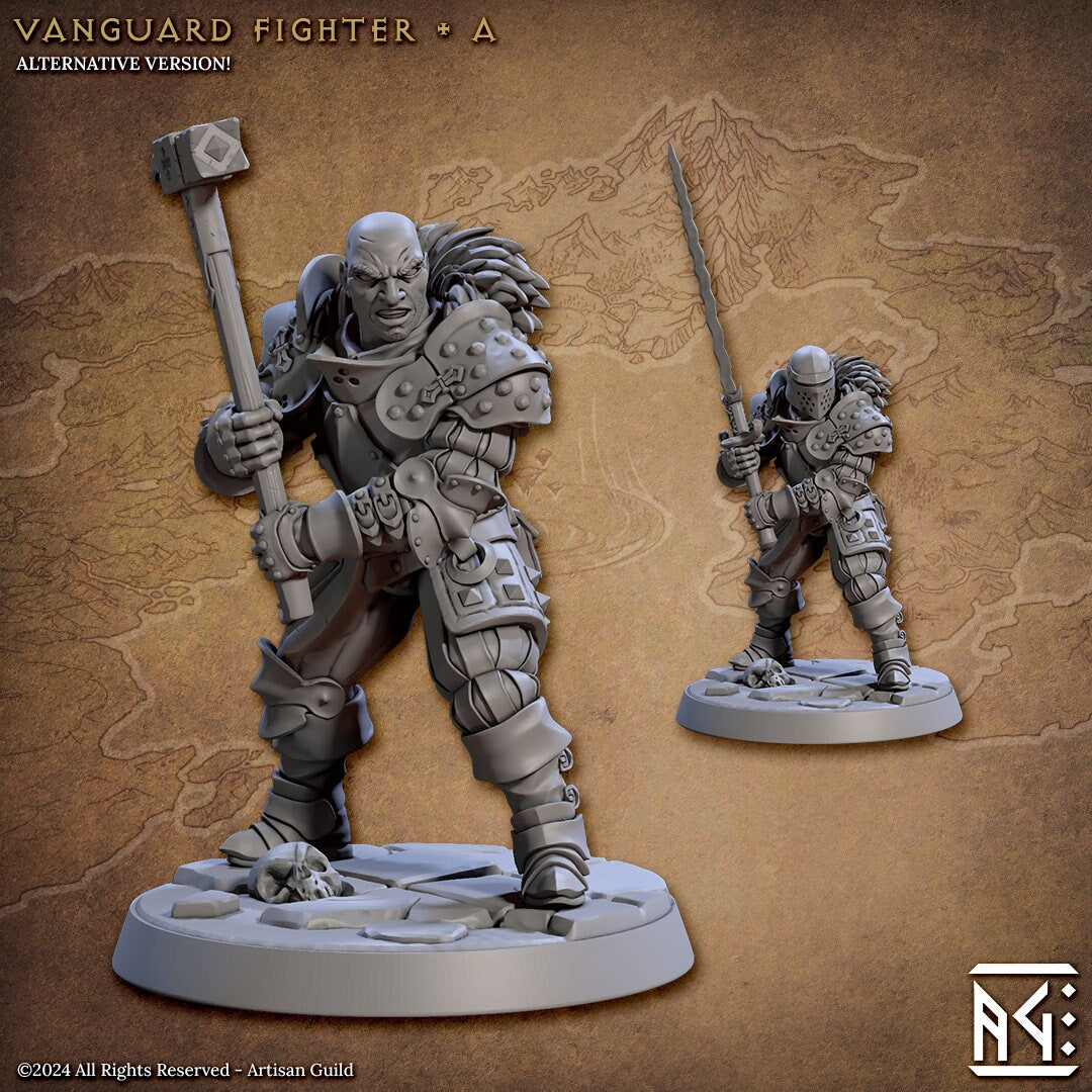 Vanguard Fighters | Medium | 32mm | Human Knights | Paladins | Medium | 32mm | Dungeons and Dragons | Artisan Guild | Vanguard Fighters