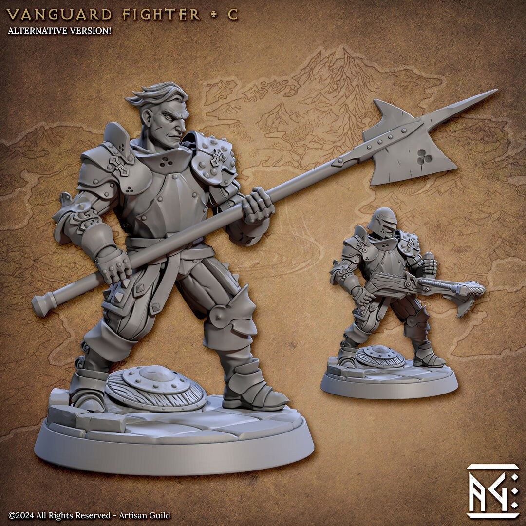 Vanguard Fighters | Medium | 32mm | Human Knights | Paladins | Medium | 32mm | Dungeons and Dragons | Artisan Guild | Vanguard Fighters