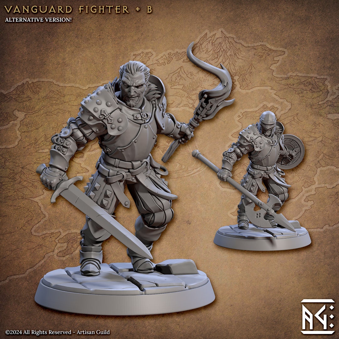 Vanguard Fighters | Medium | 32mm | Human Knights | Paladins | Medium | 32mm | Dungeons and Dragons | Artisan Guild | Vanguard Fighters