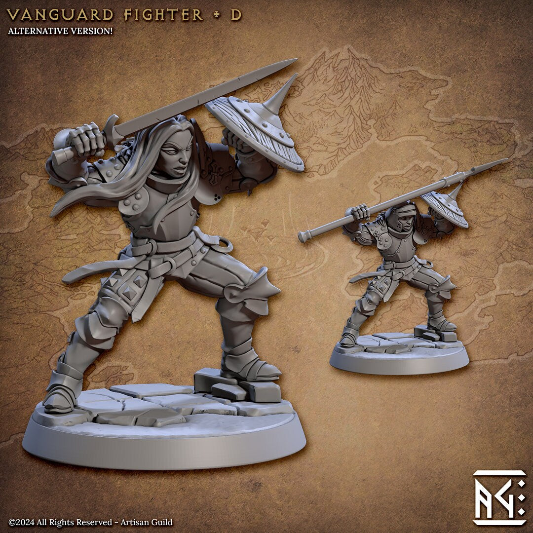 Vanguard Fighters | Medium | 32mm | Human Knights | Paladins | Medium | 32mm | Dungeons and Dragons | Artisan Guild | Vanguard Fighters