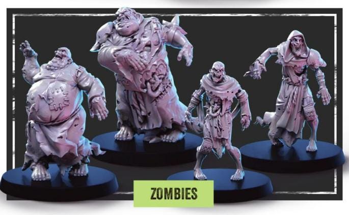 Londo Bay Revenants | Undead Team | 16 Models | Fantasy Football | Big Child Creatives