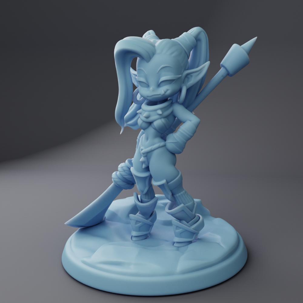 Doxy | Orc Fighter | Medium | Reforged | Twin Goddess Miniatures | Dungeons and Dragons | TTRPG | Pathfinder | Greenskin